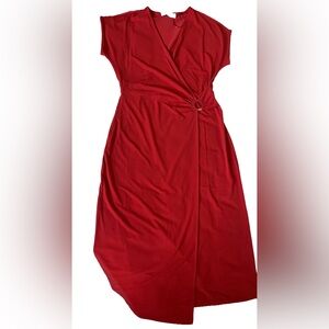 Michael kors Women’s Short -Sleeve V Neck Midi Dress Size M.